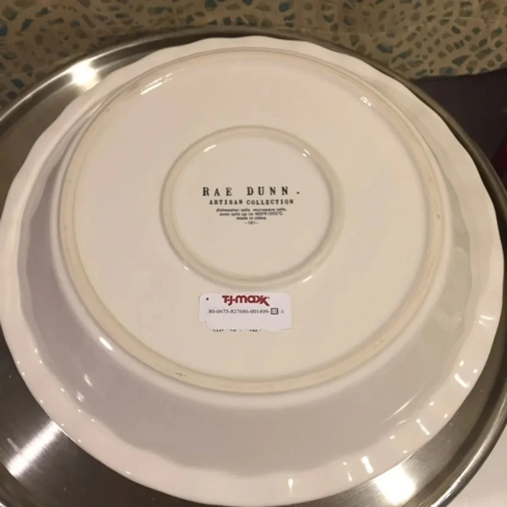 NWT Rae Dunn PIE Dish Plate Thanksgiving Dessert